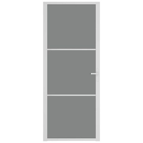 Vidaxx Innentür 83x201,5 cm ESG-Glas und Aluminium weiß