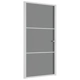 VidaXL Innentür 102,5 x 201,5 cm ESG-Glas und weißes Aluminium