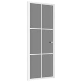 VIDAXL Innenür 83x201,5 cm ESG -Glas und Aluminium weiß
