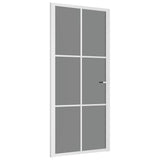 Vidaxx Innentür 93x201,5 cm ESG-Glas und Aluminium weiß