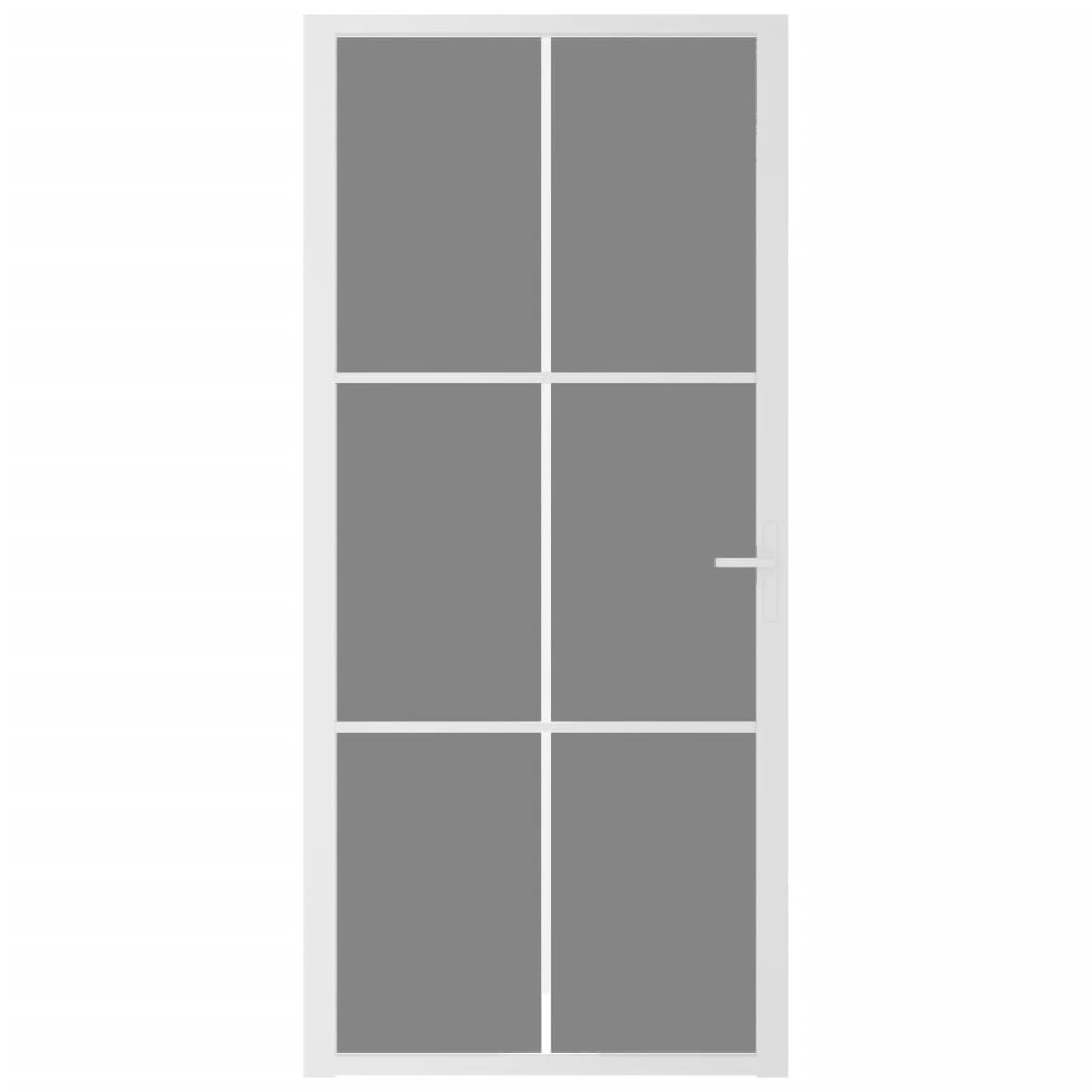 Vidaxx Innentür 93x201,5 cm ESG-Glas und Aluminium weiß