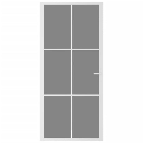Vidaxx Innentür 93x201,5 cm ESG-Glas und Aluminium weiß