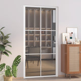 VidaXL Innentür 102,5 x 201,5 cm ESG-Glas und weißes Aluminium