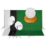 VidaXL Fotostudio-Set mit Beleuchtungsset Hintergrund und Reflektor
