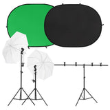 Vidaxl Photo Studio Set mit Beleuchtungsset und Hintergrundbildschirm