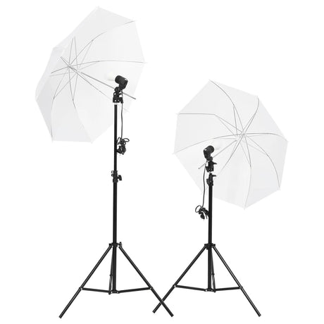 VidaXL Fotostudio-Set mit Lichtset, Hintergrundleinwand und Reflektor