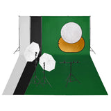 Vidaxl Photo Studio Set mit Beleuchtungssatz Hintergrund und Reflektor