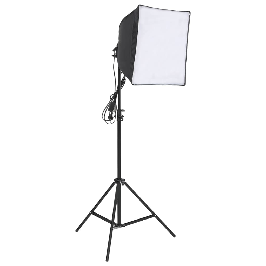 VidaXL Fotostudio-Set mit Beleuchtungsset und Hintergrundleinwand