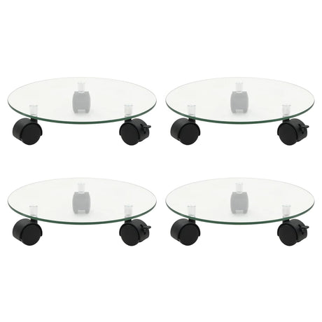 VIDAXL -Pflanzenrollen 4 ST Runde 28 cm gehärtetes Glas