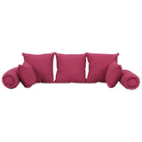 VidaXL 7-teiliges Dekokissen-Set Stoff rosa