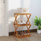 Vidaxl schappenkast inklapbaar 3-laags 43x31x63 cm acaciahout bruin