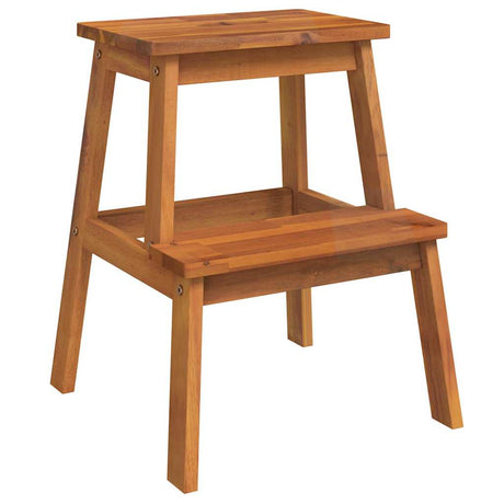 Vidaxl kruk 2-staps 40x38x50 cm massief acaciahout