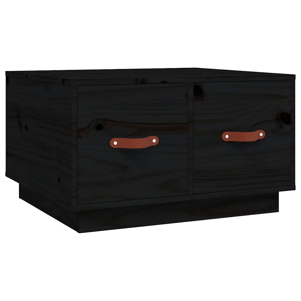 Vidaxl salontafel 60x53x35 cm massief grenenhout zwart
