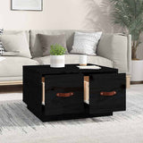 Vidaxl salontafel 60x53x35 cm massief grenenhout zwart
