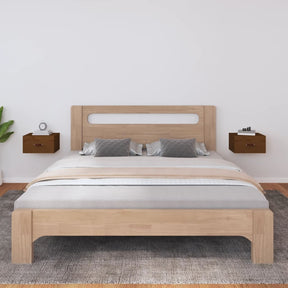 Vidaxl nachtkastjes 2 st wandgemonteerd 40x29,5x22 cm honingbruin