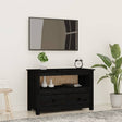 Vidaxl tv-meubel 79x35x52 cm massief grenenhout zwart