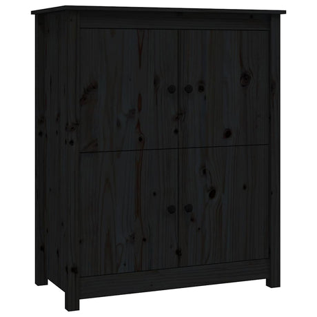 Vidaxl dressoir 83x41,5x100 cm massief grenenhout zwart