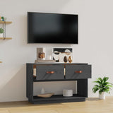 Vidaxl tv-meubel 90x40x60 cm massief grenenhout grijs