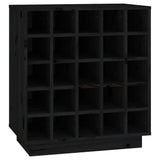 Vidaxl wijnkast 55,5x34x61 cm massief grenenhout zwart
