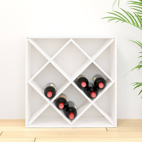 Vidaxl wijnkast 62x25x62 cm massief grenenhout wit