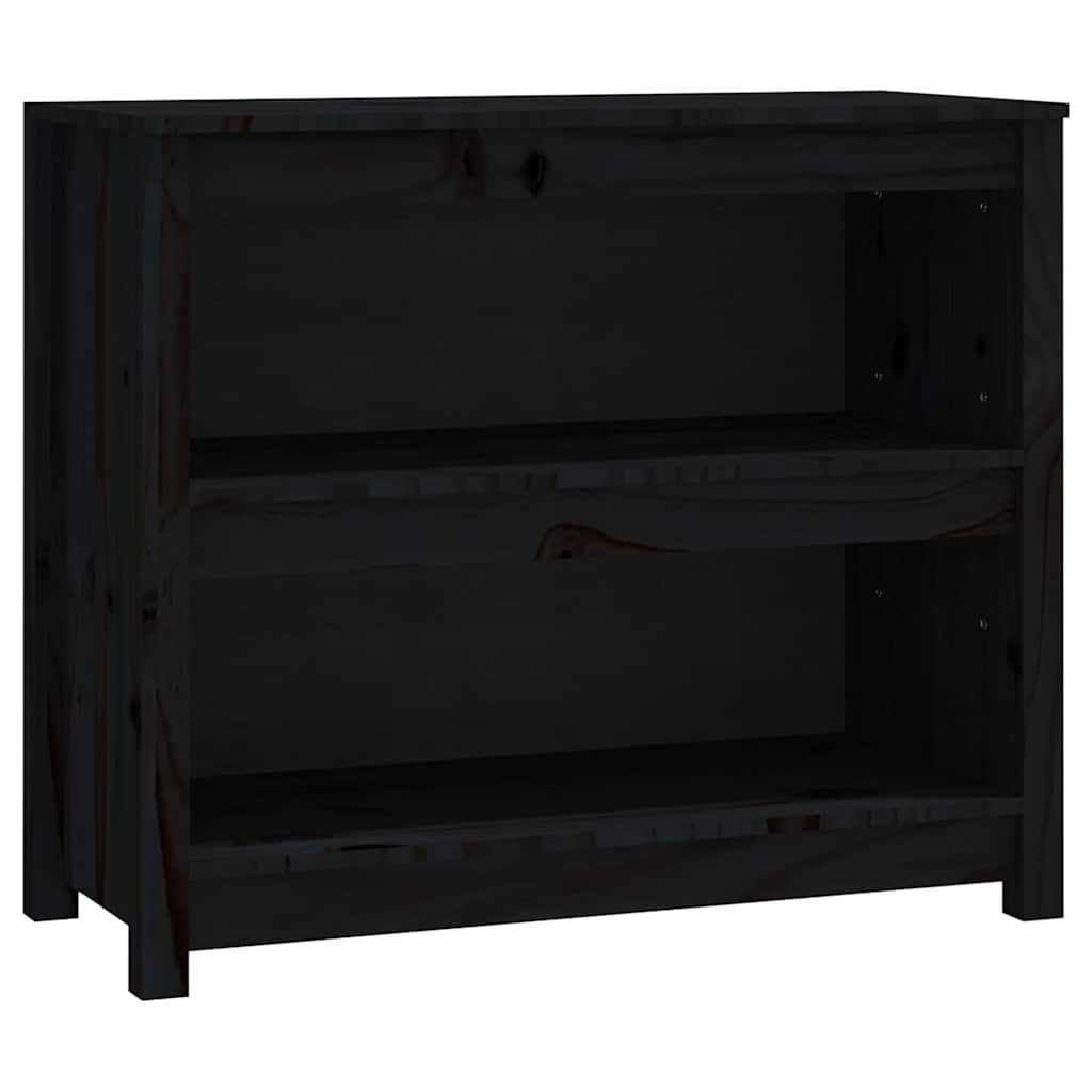 Vidaxl boekenkast 80x35x68 cm massief grenenhout zwart