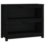 Vidaxl boekenkast 80x35x68 cm massief grenenhout zwart