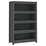 Vidaxl boekenkast 80x35x126 cm massief grenenhout grijs