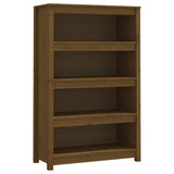 Vidaxl boekenkast 80x35x126 cm massief grenenhout honingbruin