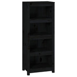 Vidaxl boekenkast 50x35x125,5 cm massief grenenhout zwart