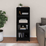 Vidaxl boekenkast 50x35x125,5 cm massief grenenhout zwart