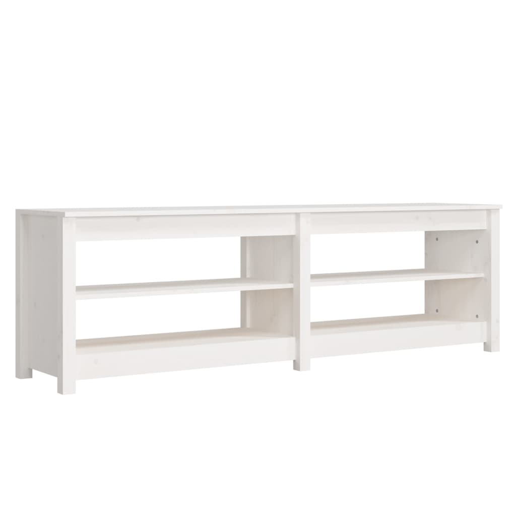 Vidaxx Schuhbank 160x36,5x50 cm massives Kiefernholz weiß