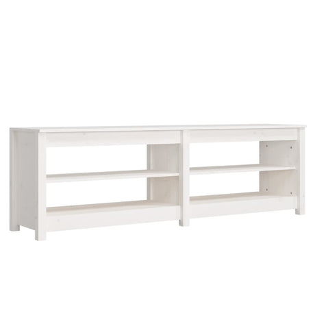 Vidaxx Schuhbank 160x36,5x50 cm massives Kiefernholz weiß