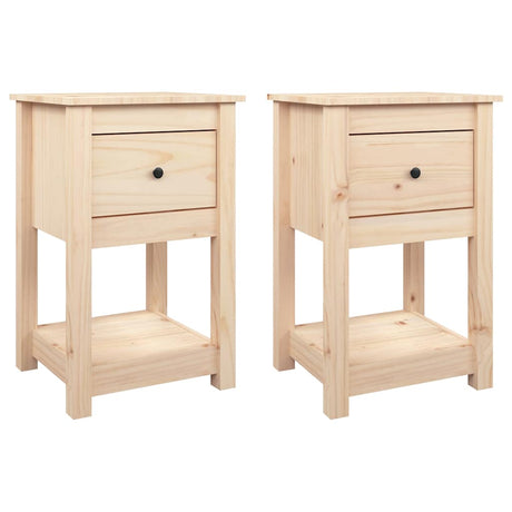 Vidaxl nachtkastjes 2 st 40x35x61,5 cm massief grenenhout