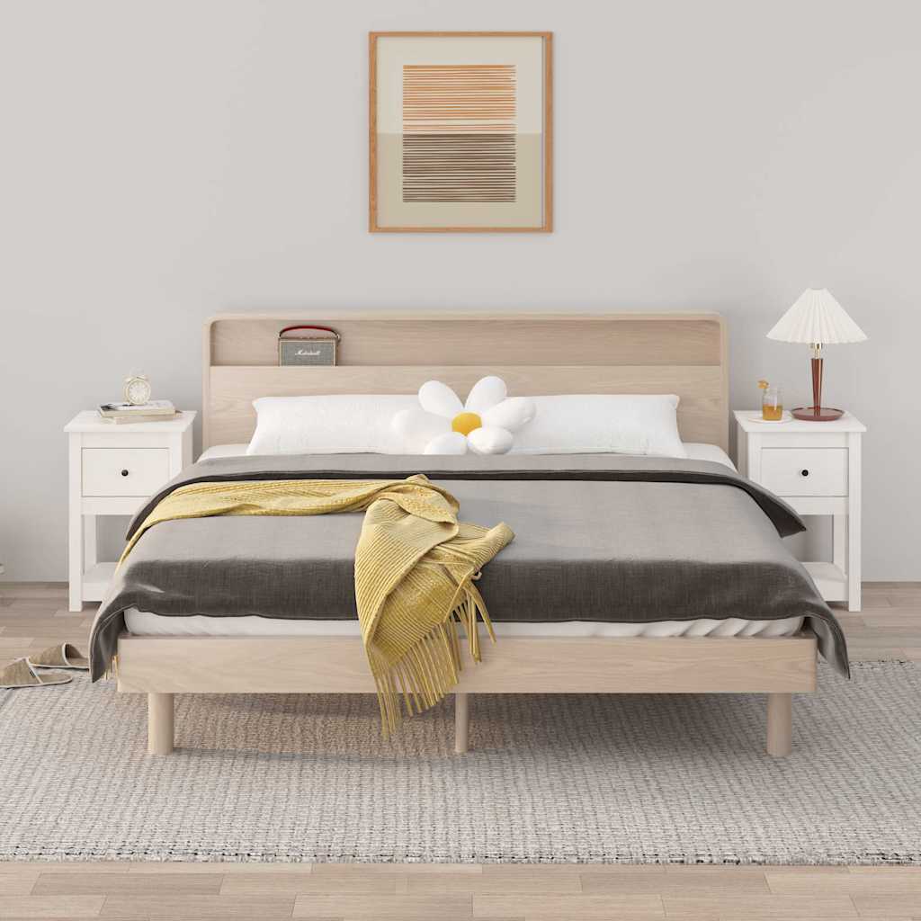 Vidaxl nachtkastjes 2 st 40x35x61,5 cm massief grenenhout wit