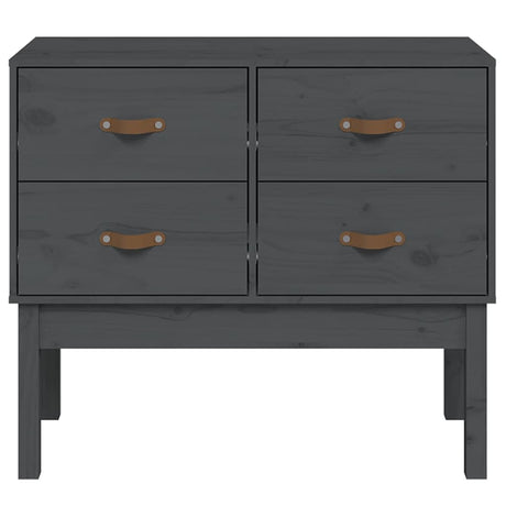Vidaxl wandkast 90x40x78 cm massief grenenhout grijs