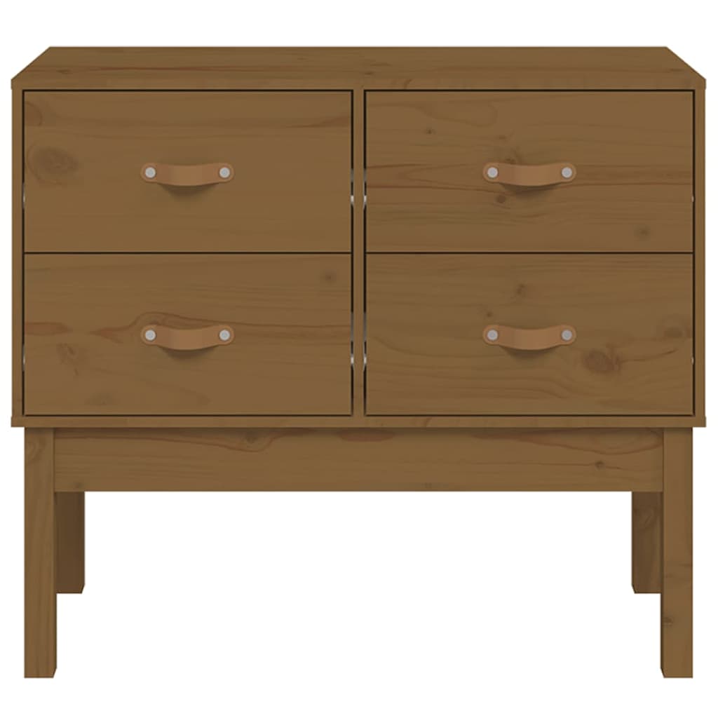 Vidaxl wandkast 90x40x78 cm massief grenenhout honingbruin