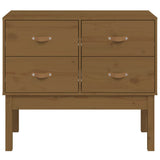 Vidaxl wandkast 90x40x78 cm massief grenenhout honingbruin