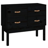 Vidaxl wandkast 90x40x78 cm massief grenenhout zwart