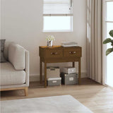 Vidaxl wandtafel 76,5x40x75 cm massief grenenhout honingbruin