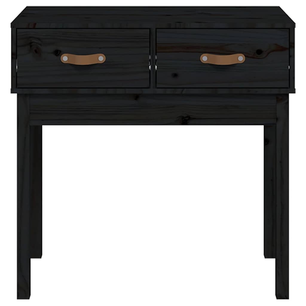 Vidaxl wandtafel 76,5x40x75 cm massief grenenhout zwart