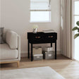 Vidaxl wandtafel 76,5x40x75 cm massief grenenhout zwart