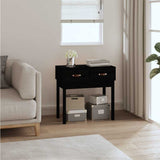 Vidaxl wandtafel 76,5x40x75 cm massief grenenhout zwart