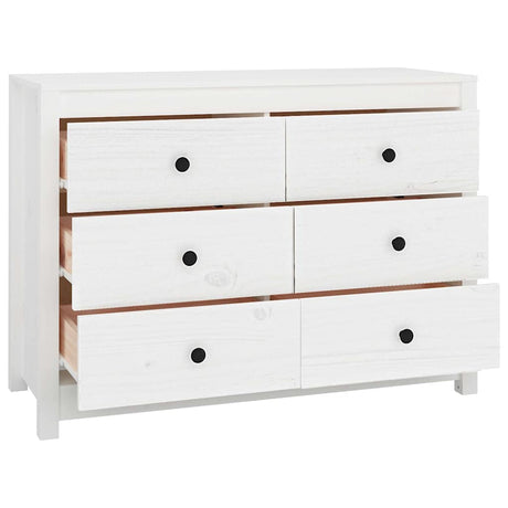 Vidaxl dressoir 100x40x72 cm massief grenenhout wit