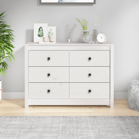 Vidaxl dressoir 100x40x72 cm massief grenenhout wit