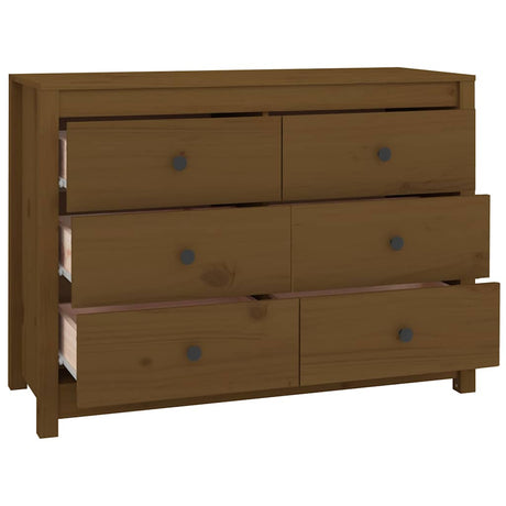 Vidaxl dressoir 100x40x72 cm massief grenenhout honingbruin