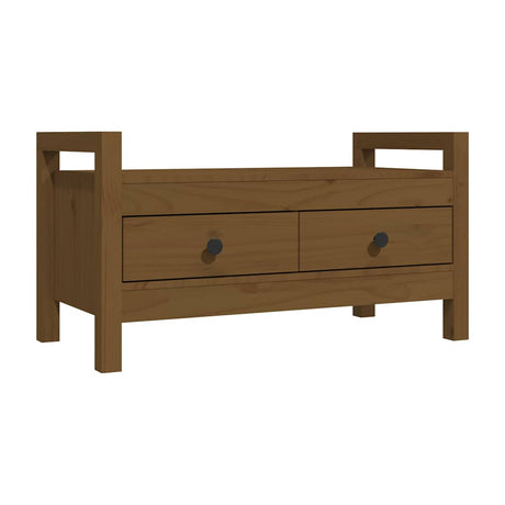 Vidaxl halbankje 80x40x43 cm massief grenenhout honingbruin