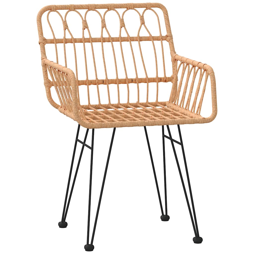 Vidaxl tuinstoelen 2 st met armleuning 56x64x80 cm pe-rattan