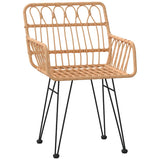 Vidaxl tuinstoelen 2 st met armleuning 56x64x80 cm pe-rattan