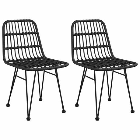 Vidaxl tuinstoelen 2 st 48x62 84 cm pe rattan zwart