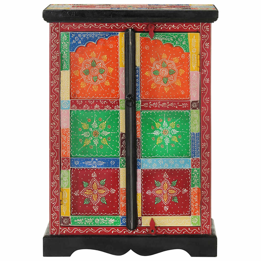 Vidaxl kast handgeschilderd met deuren 53x30x75 cm massief mangohout